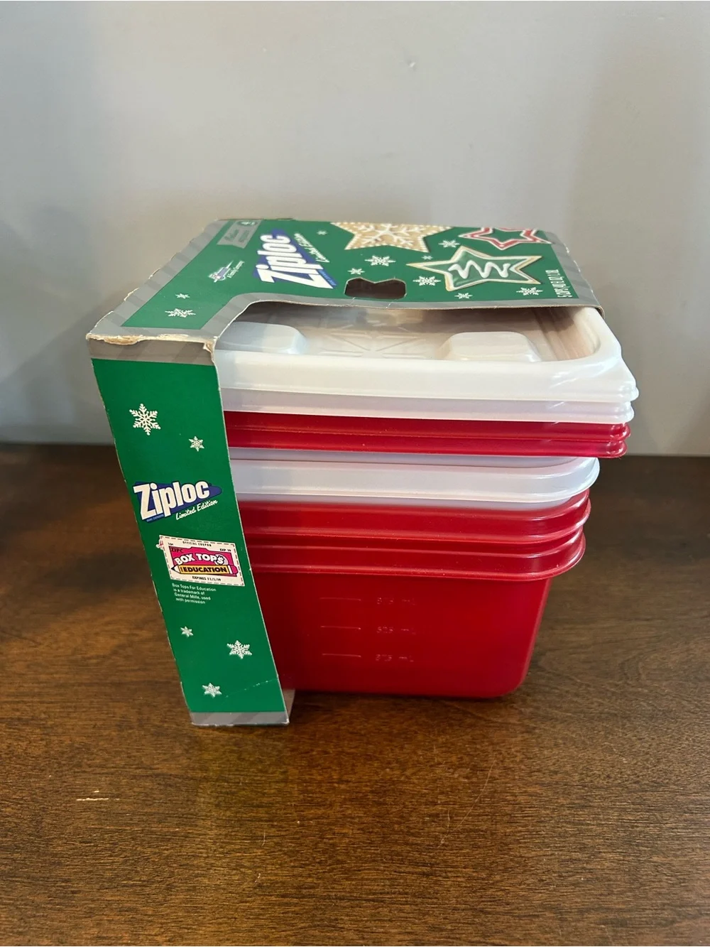 Ziploc Limited Edition Holiday Medium Square Container Red & White 2014 NEW Rare